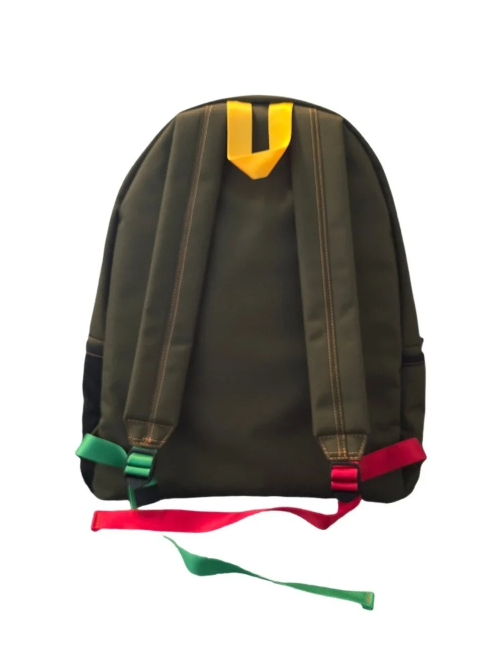 Google Play Beams Design Olive Green Backpack with Mini Google Play Pouch - NWT